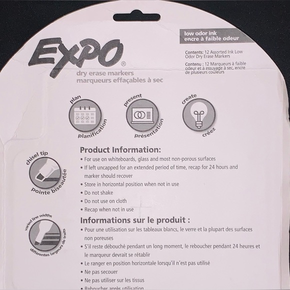 Expo ( 12 ) dry eraser markers / expo whiteboard care eraser ( 1 ) - Picture 2 of 5